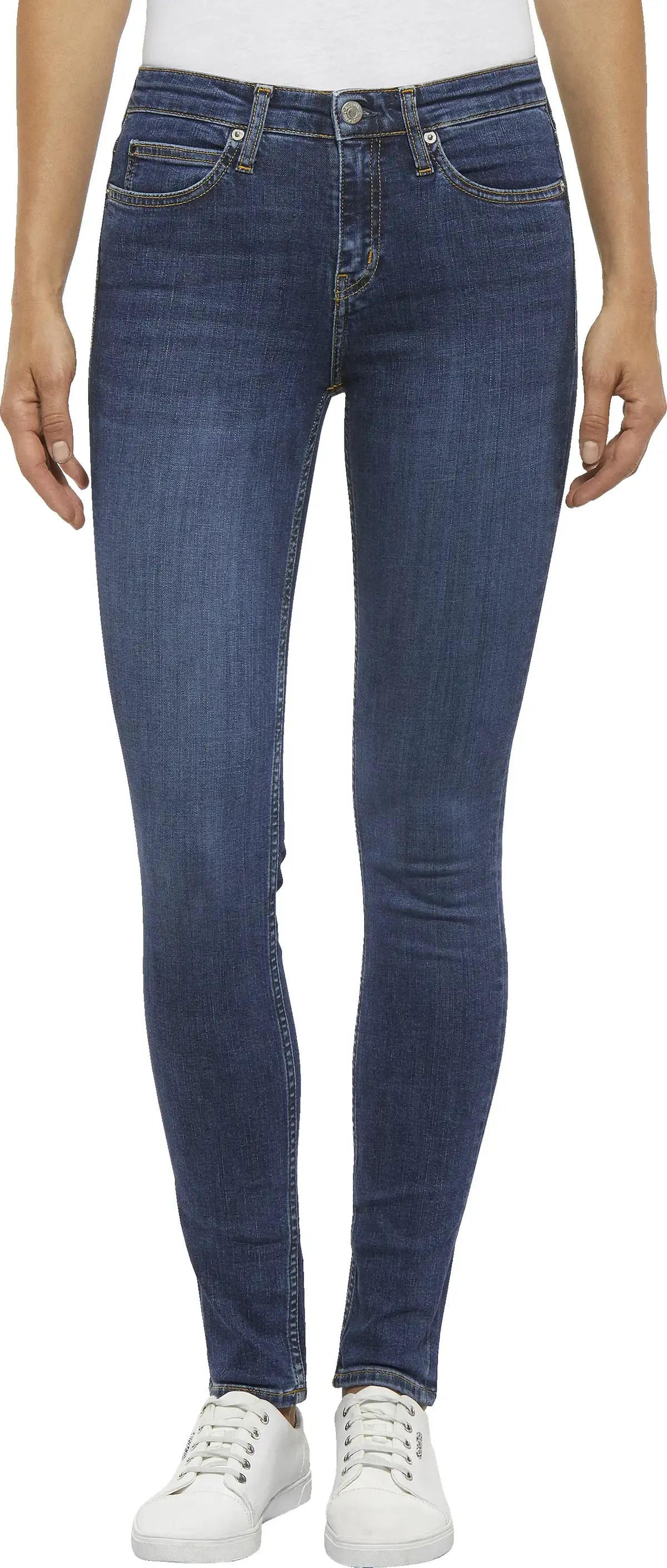 Calvin Klein CKJ 011 MID RISE SKI Kadın Mavi Kot Pantolon