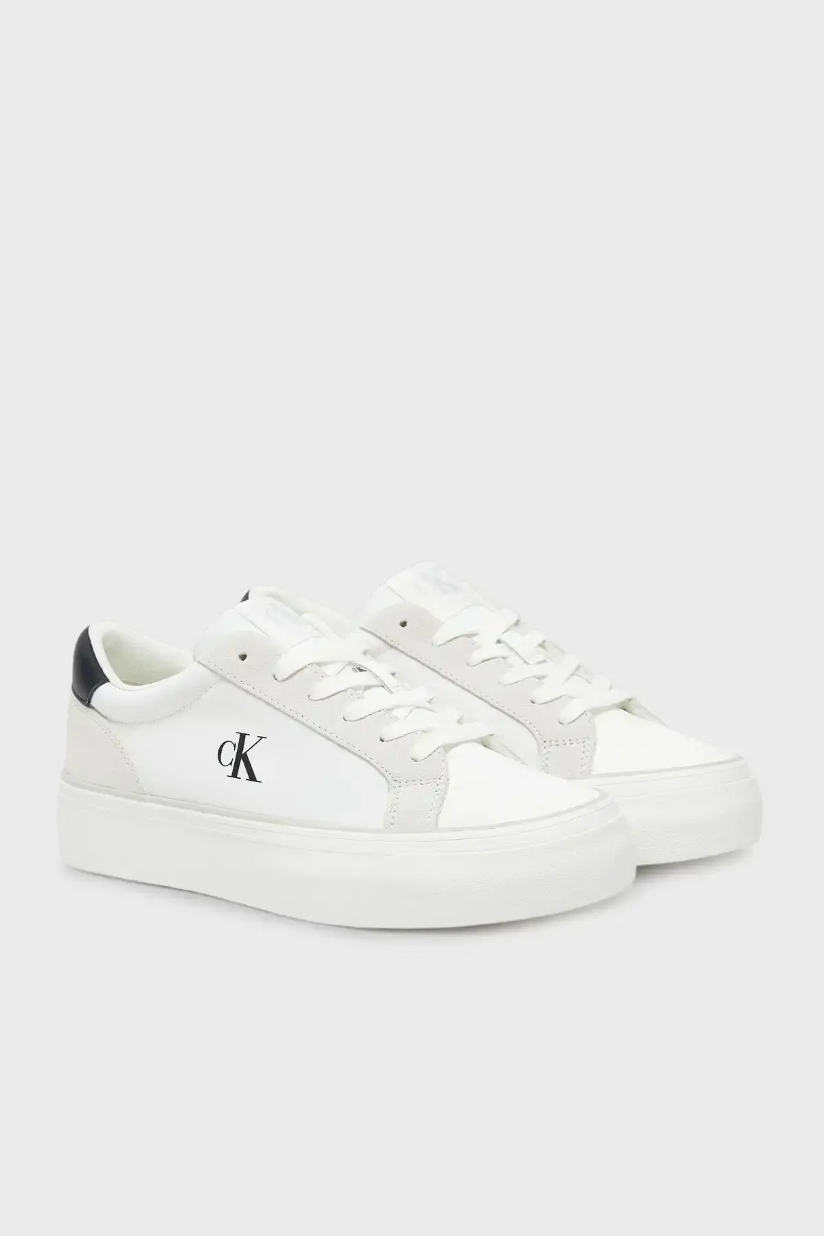 Calvin Klein VULC FLATFORM MG NYLON MIX Beyaz Kadın Günlük Spor Ayakkabı