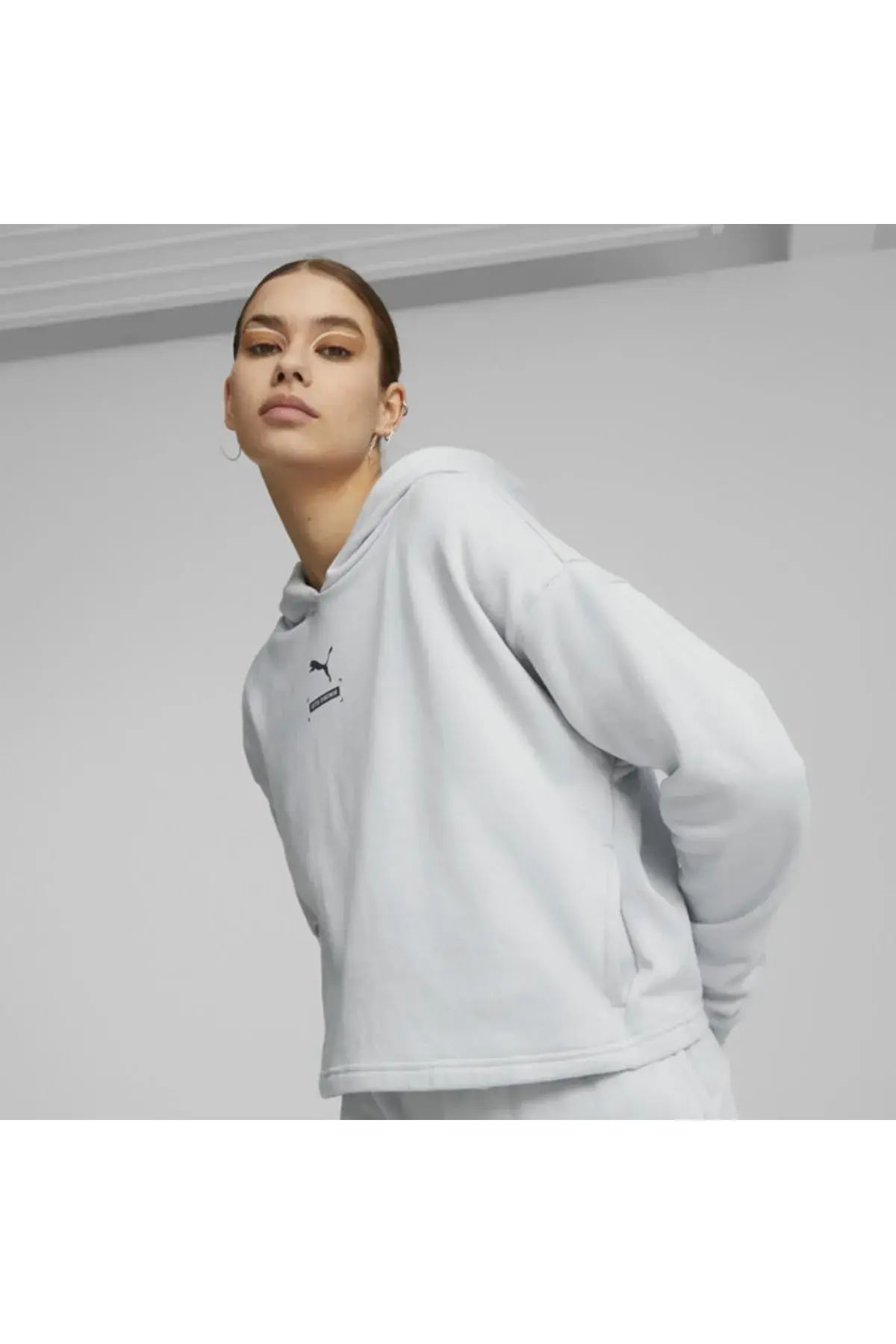 Puma Better Hoodie Fl Platin Gri Kadın Hoodie