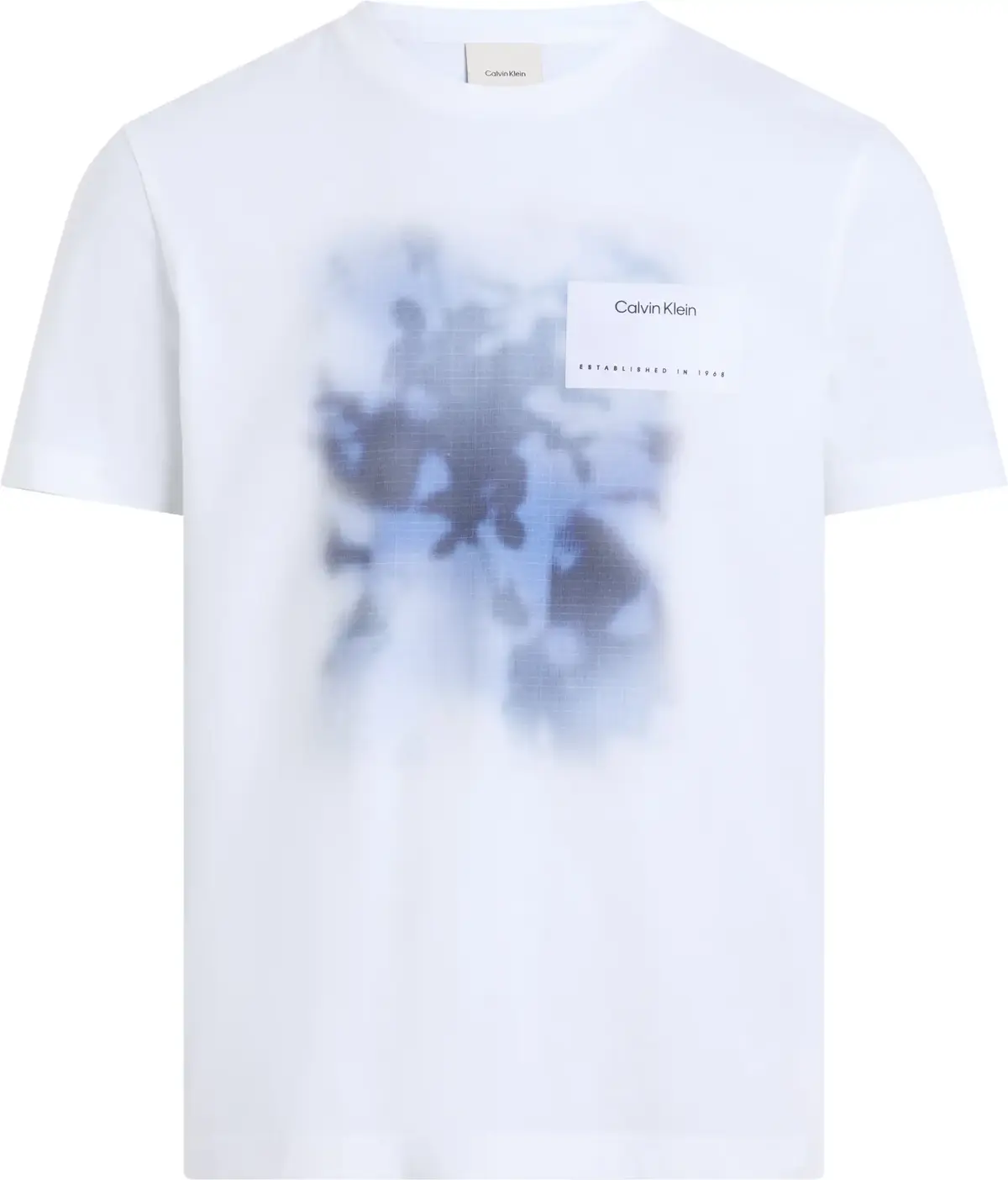 Calvin Klein LAYERED PHOTO PRINT, YAF Beyaz Erkek T-Shirt & Polo