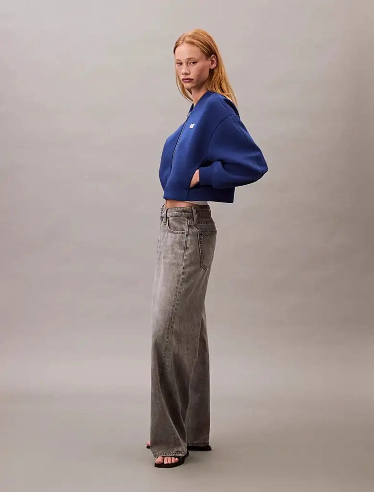Calvin Klein A- OVERSIZED SCUBA ZIP BOMBER JA Mavi Kadın Ceket Calvin Klein A- OVERSIZED SCUBA ZIP BOMBER JA Mavi Kadın Ceket