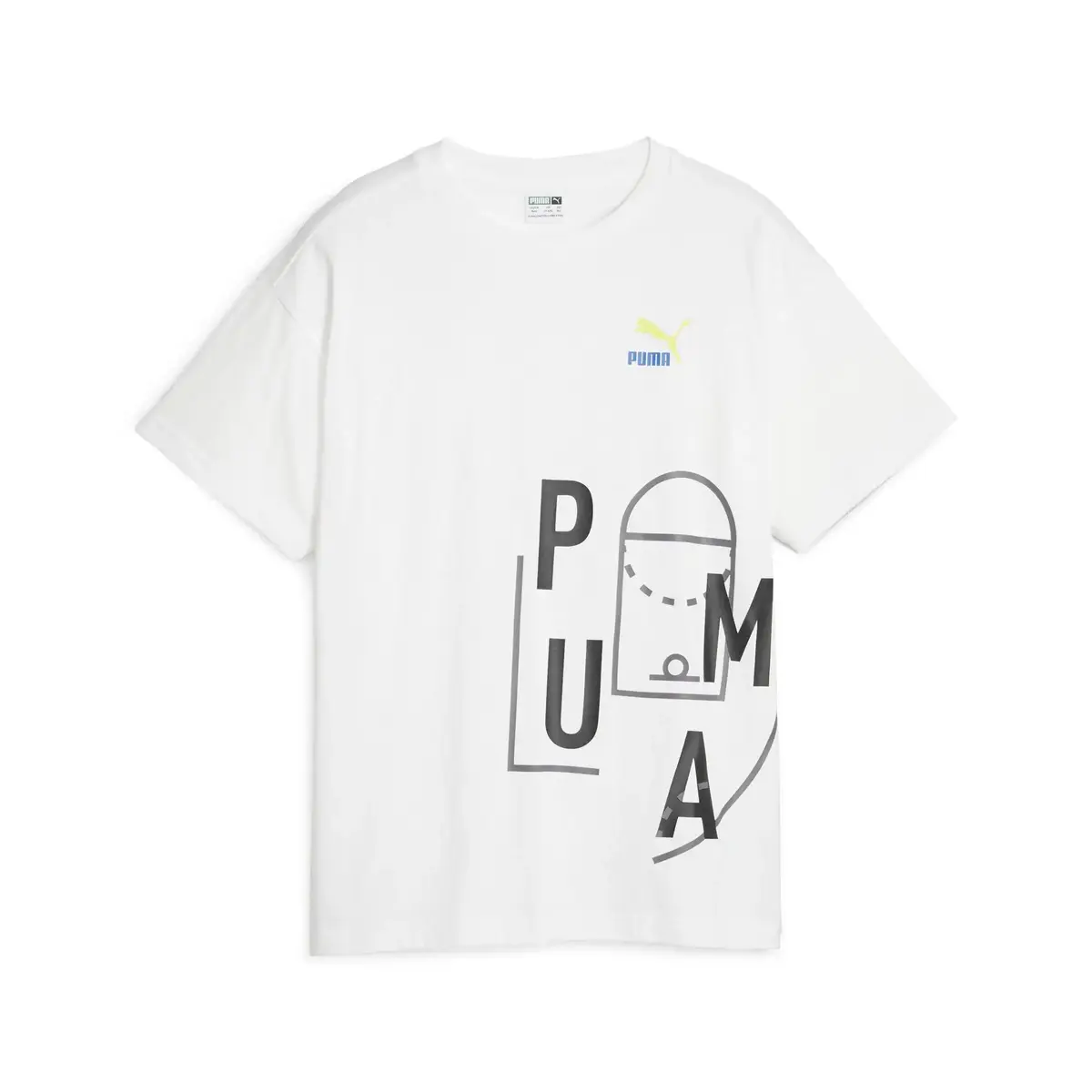 Puma CLASSICS FTR BALLER Logo Tee B Beyaz Çocuk T-Shirt