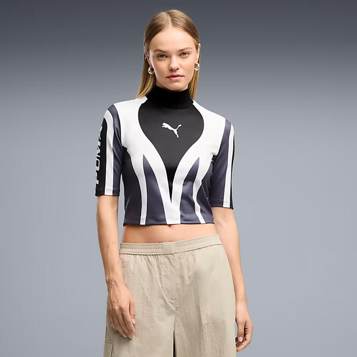 Puma FUTURE.PUMA.ARCHIVE Moto Top Siyah Kadın T-Shirt