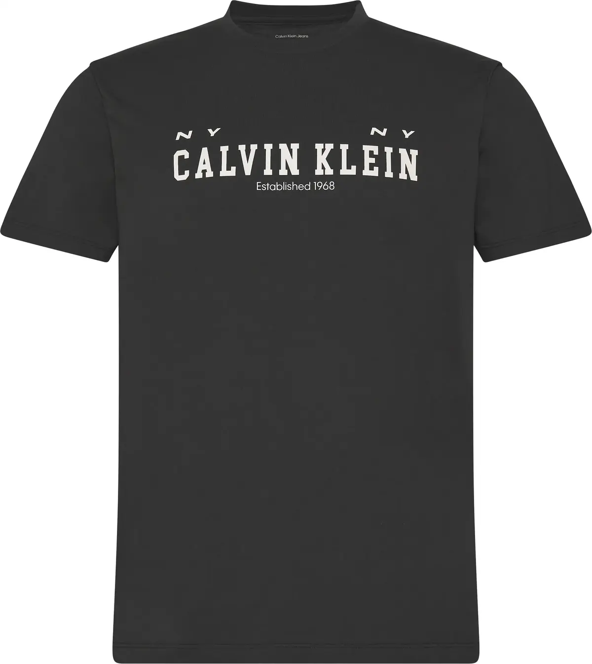 Calvin Klein SS 30S WHSL CALVIN COLL WORD GRA Erkek Siyah T-Shirt