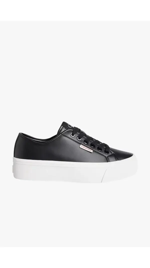 Calvin Klein VULC FLATFORM LTH Siyah Kadın Günlük Spor Ayakkabı