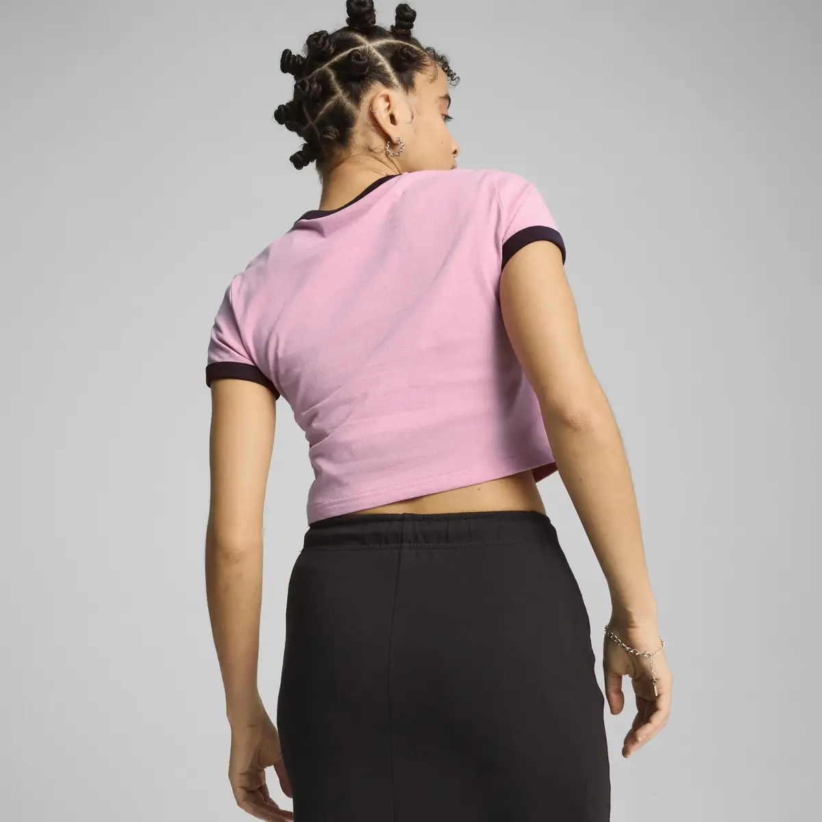 Puma DOWNTOWN Graphic Baby Tee Pembe Kadın T-Shirt