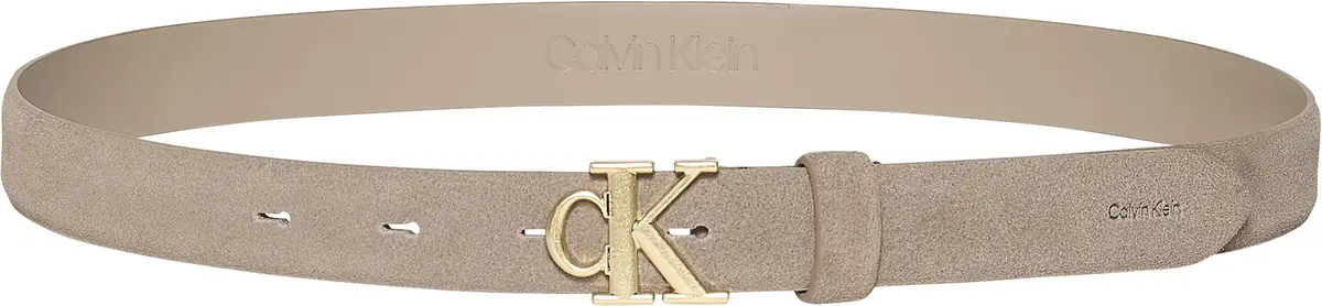 Calvin Klein CK BUCKLE 25MM FIXED BELT SUEDE Kadın Kahverengi Kemer