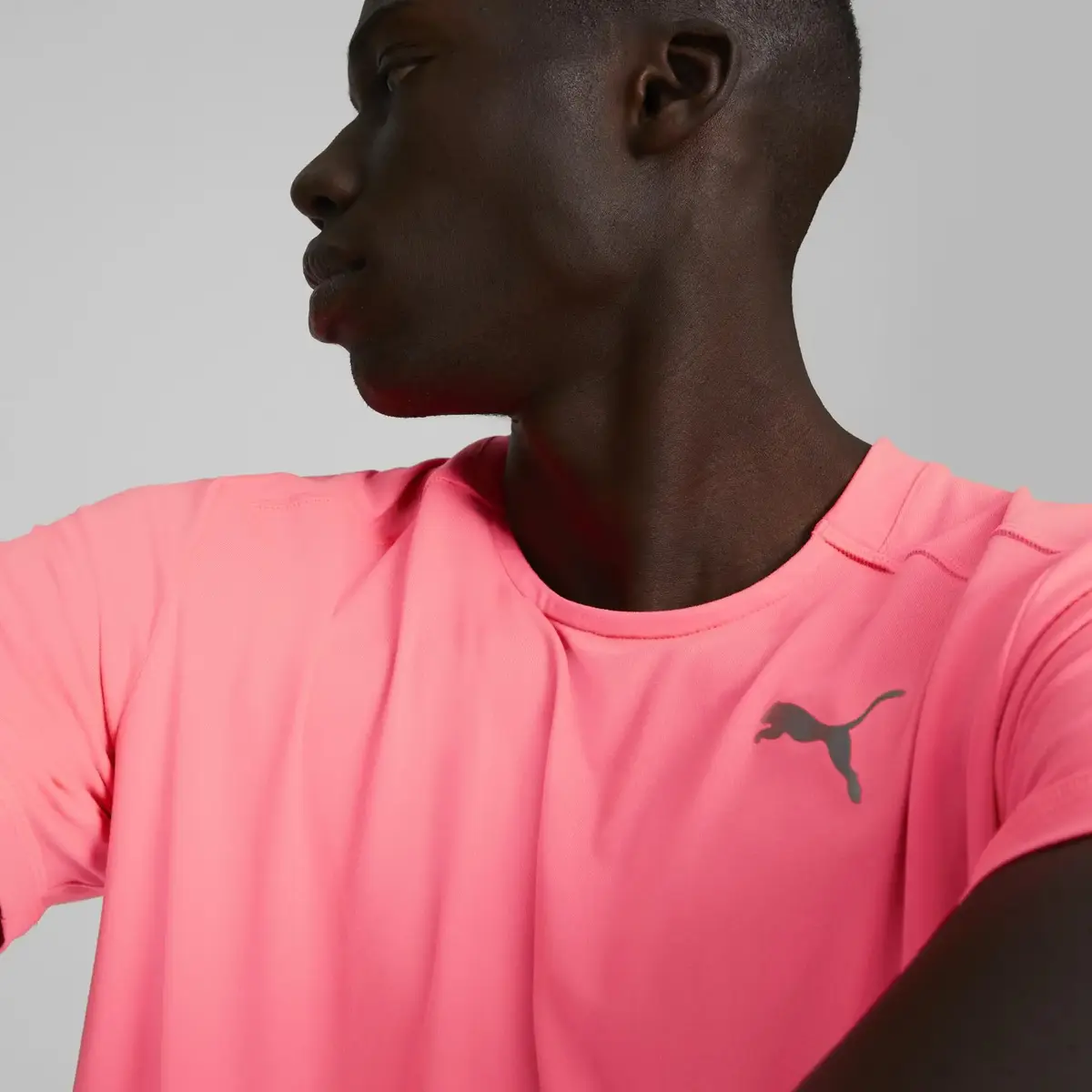 Puma Run Cloudspun Tee M Pembe Erkek Koşu Ve Performans T-Shirt
