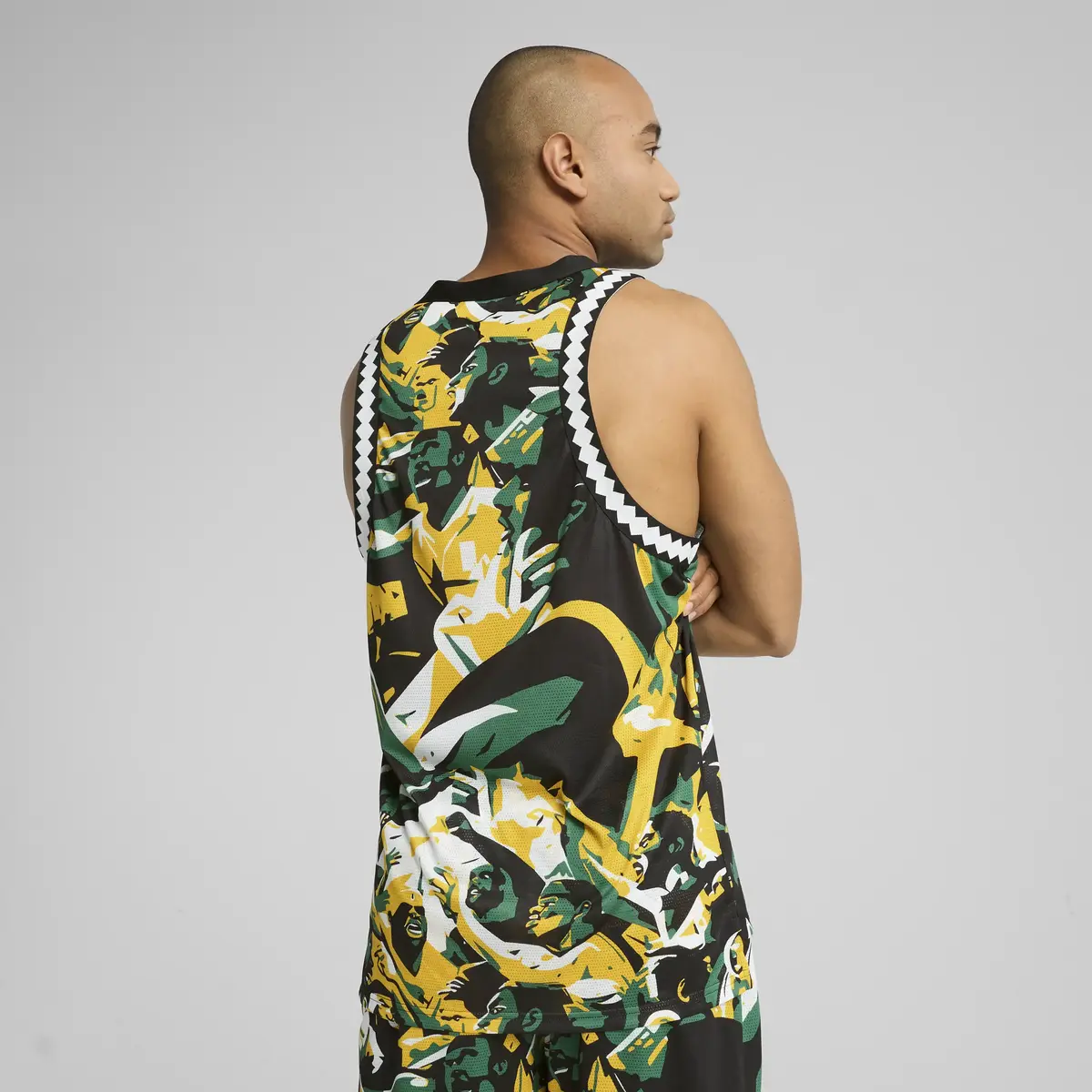 Puma Rival Rage AOP Mesh Tank Çok Renkli Erkek Basketbol Forması