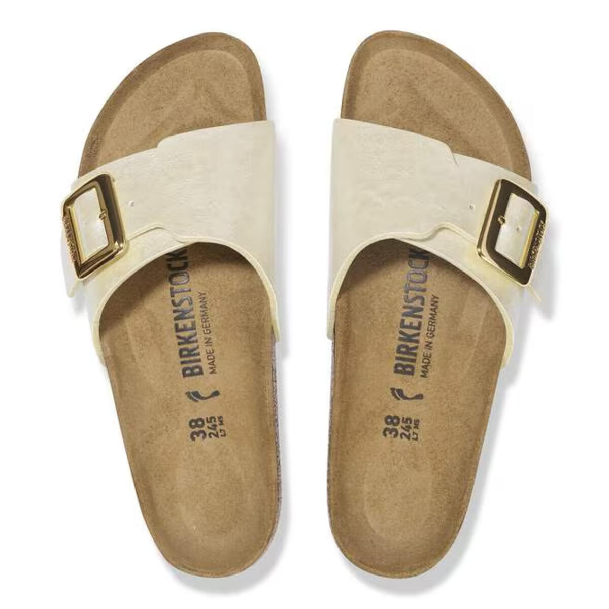 Birkenstock CATALINA CUSHION BUCKLE BF GRACEFUL İnci Beyazı Kadın Tek Bantlı Terlik