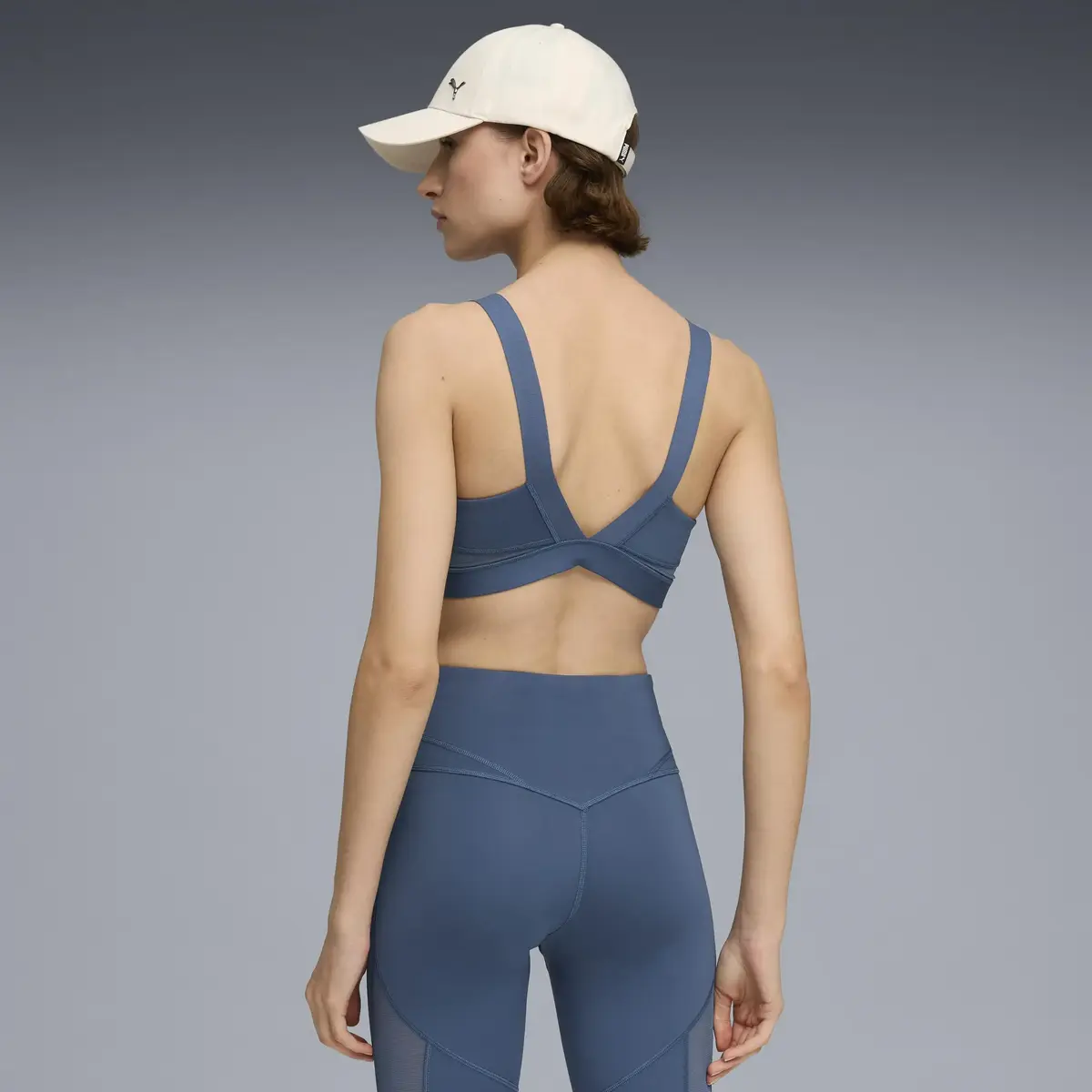 Puma PUMA SHAPE BRA - Low Mavi Kadın Sporcu Sütyeni