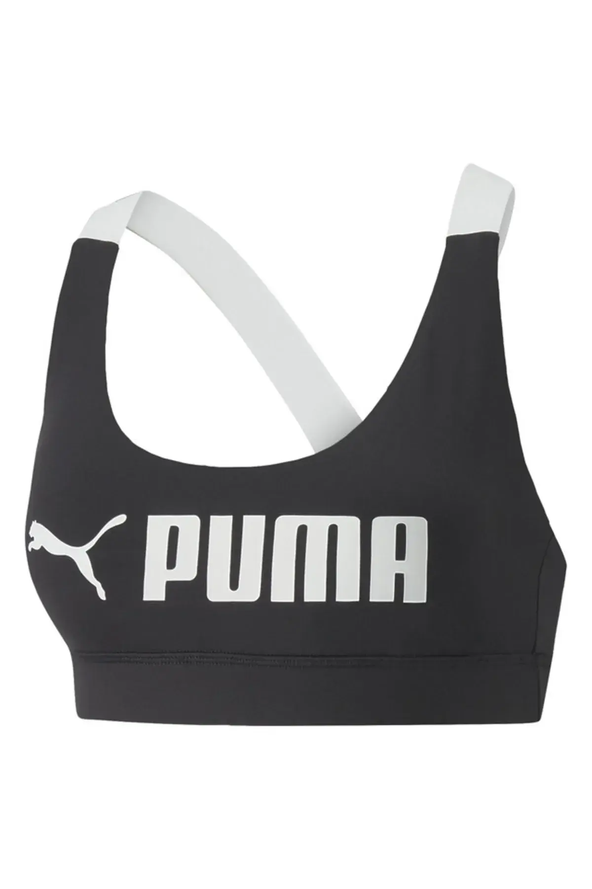 Puma Mid Impact Fit Bra Siyah Kadın Spor Sütyeni/Bra