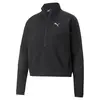 Puma EVOSTRIPE Half-Zip Crew Siyah Kadın Yarım Fermuarlı Sweatshirt