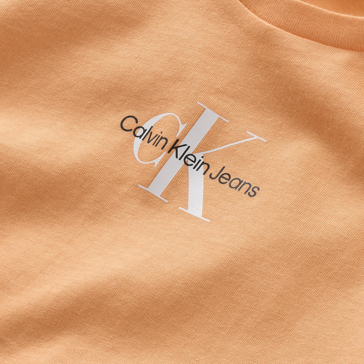Calvin Klein MICRO MONOGRAM TOP Kadın Turuncu T-Shirt