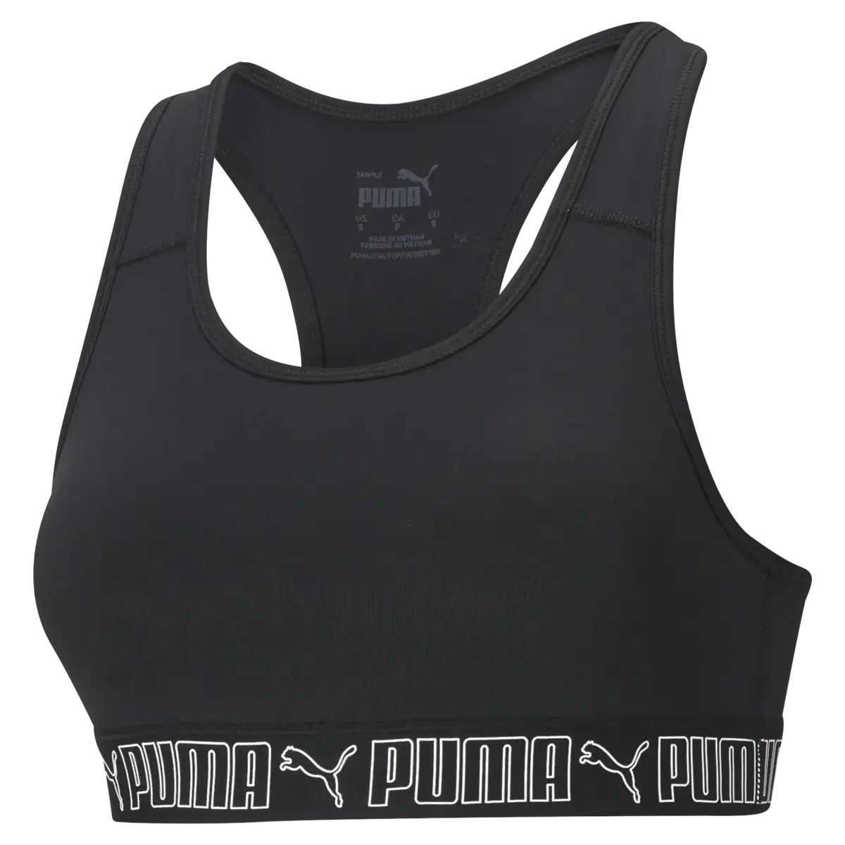 Puma Mid Elastic Padded Bra PM Siyah Kadın Sütyen & Bralet