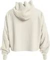Calvin Klein GLOSSY MONOGRAM HOOD Kadın Krem Hoodie