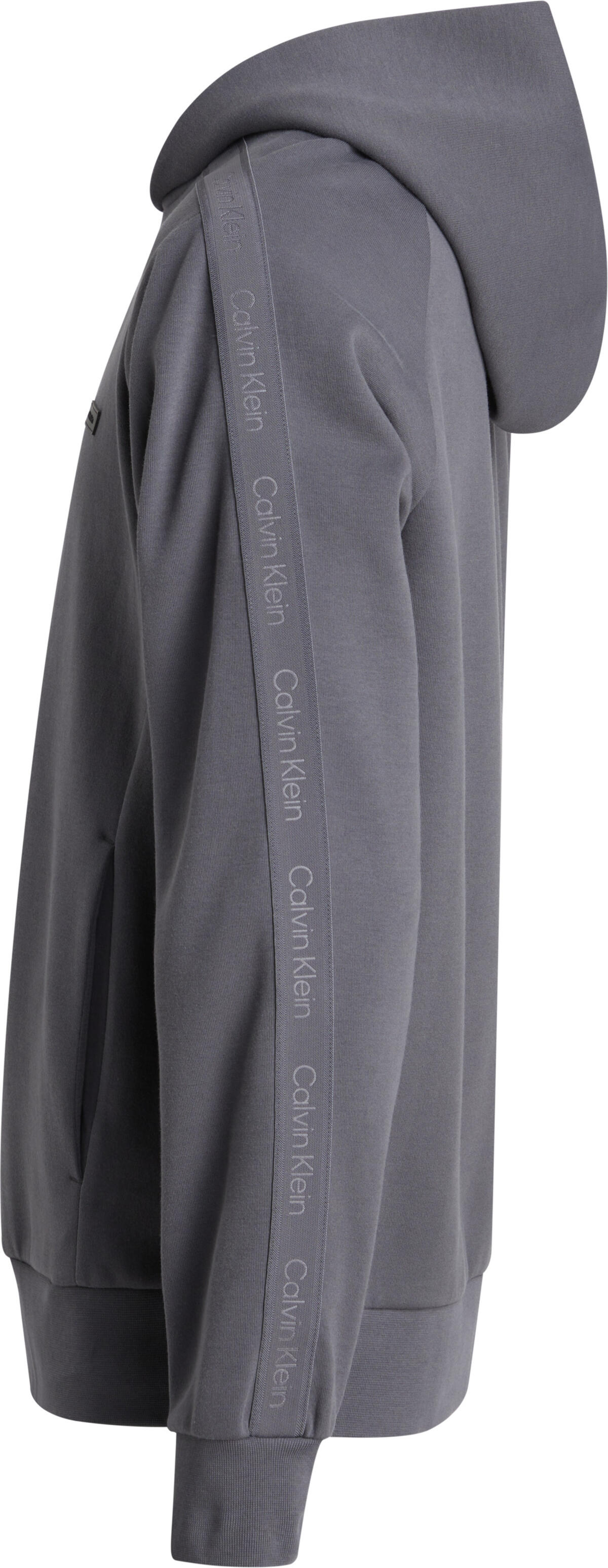 Calvin Klein TONAL DEBOSSED LOGO Erkek Gri Hoodie