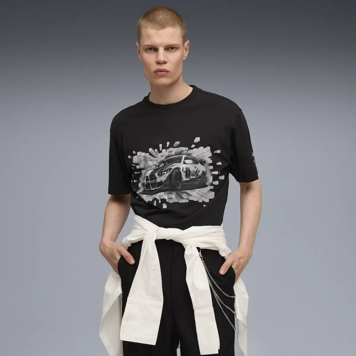 Puma BMW MMS Graphic Tee Mono Siyah Erkek T-Shirt