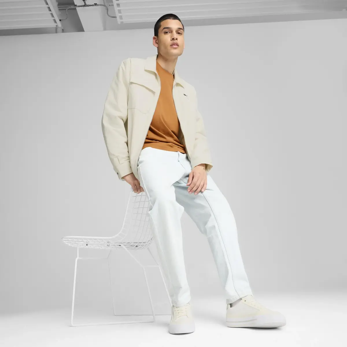 Puma Transeasonal Shirt Kırık Beyaz Erkek Şişme Mont