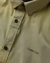Calvin Klein SLIM FIT STRETCH POP Erkek Haki Gömlek