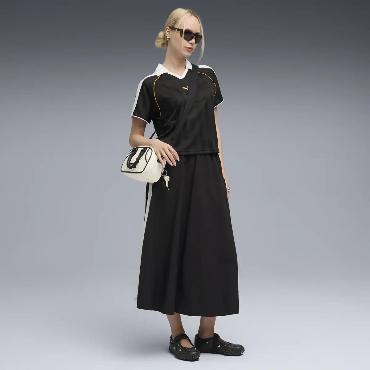 Puma T7 Relaxed Football Jersey Siyah Kadın T-Shirt