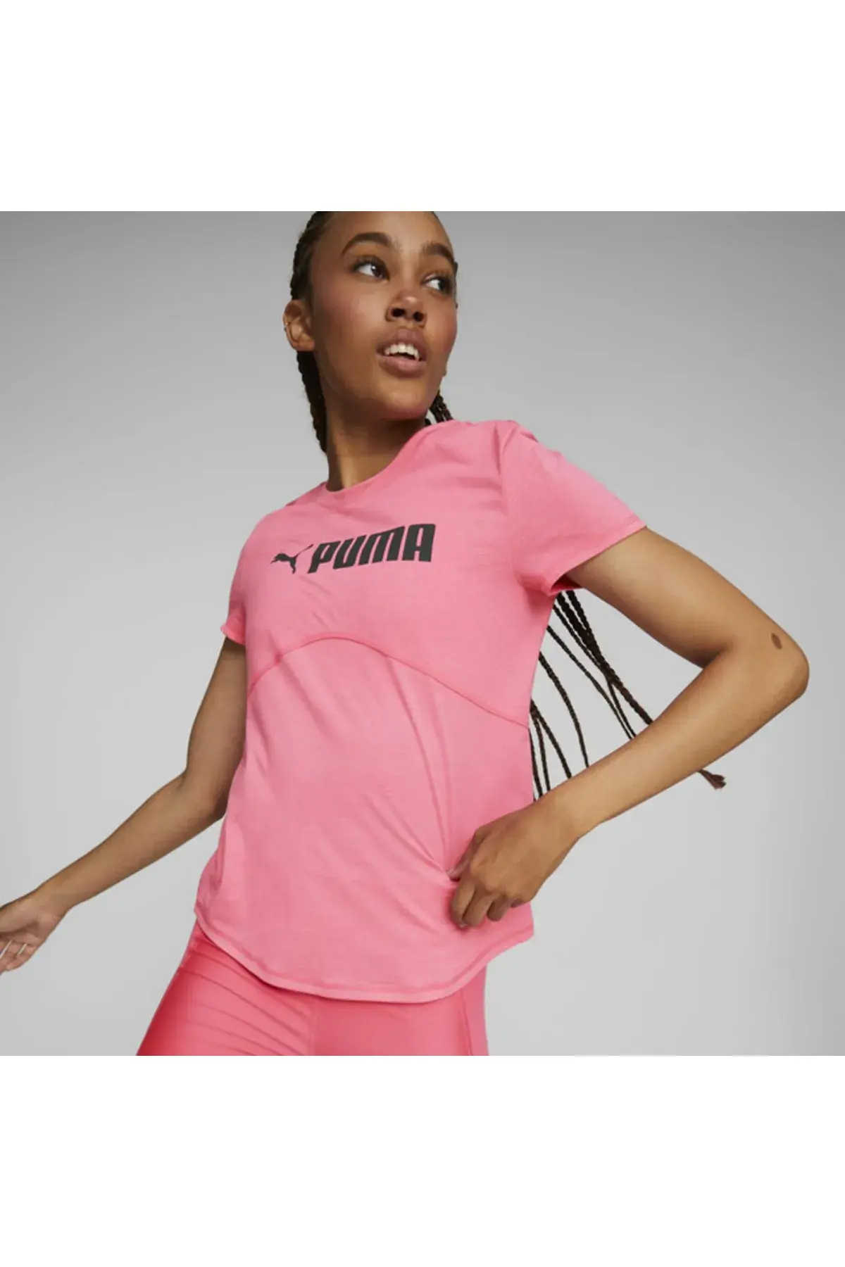 Puma Fit Heather Tee Pembe Kadın Koşu Ve Performans T-Shirt