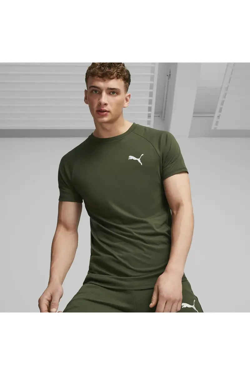 Puma EVOSTRIPE Tee Yeşil Erkek T-Shirt