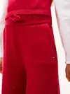 Tommy Hilfiger Sequin Wide Leg Drawstring Trousers Kırmızı Kız Çocuk Pantolon