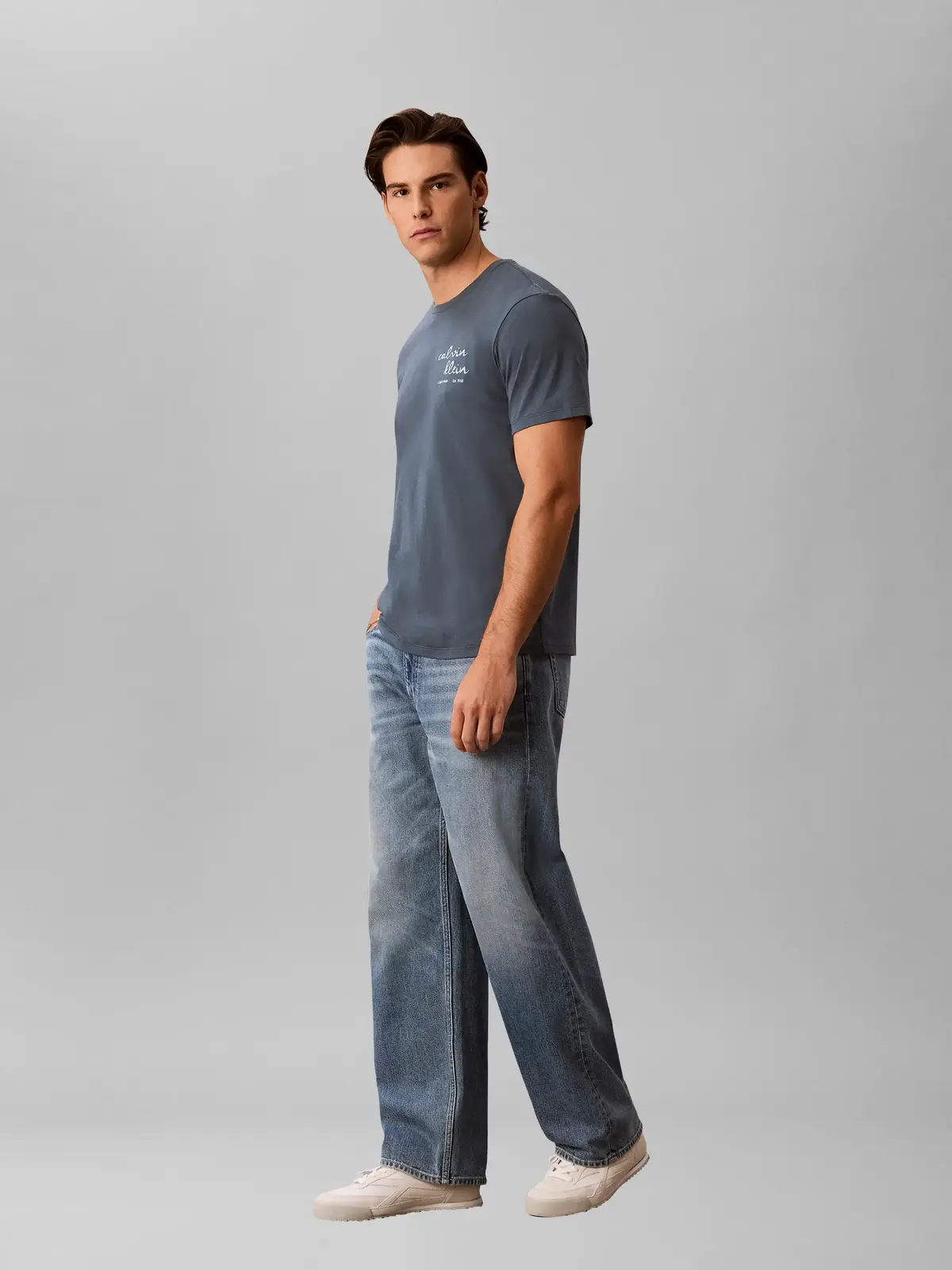 Calvin Klein SS 30S EU CK TRVL LI, CEG Mavi Erkek T-Shirt