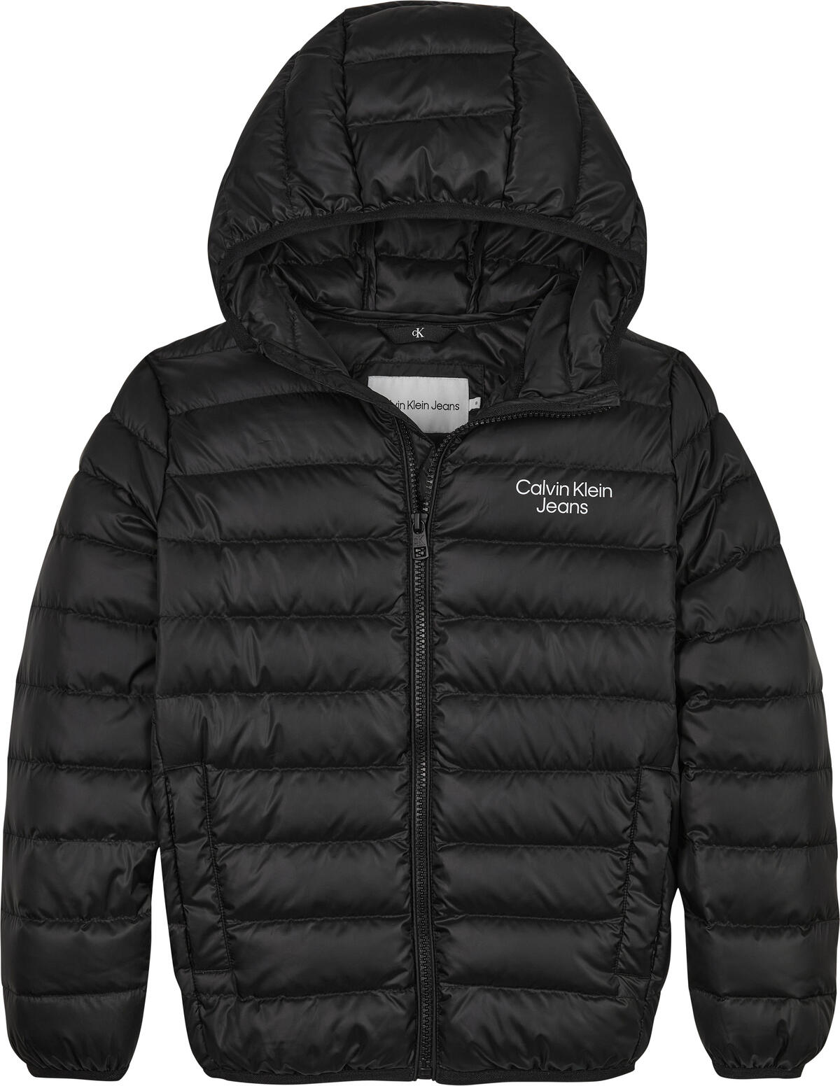 Calvin Klein LW DOWN LOGO JACKET Erkek Siyah Şişme Mont