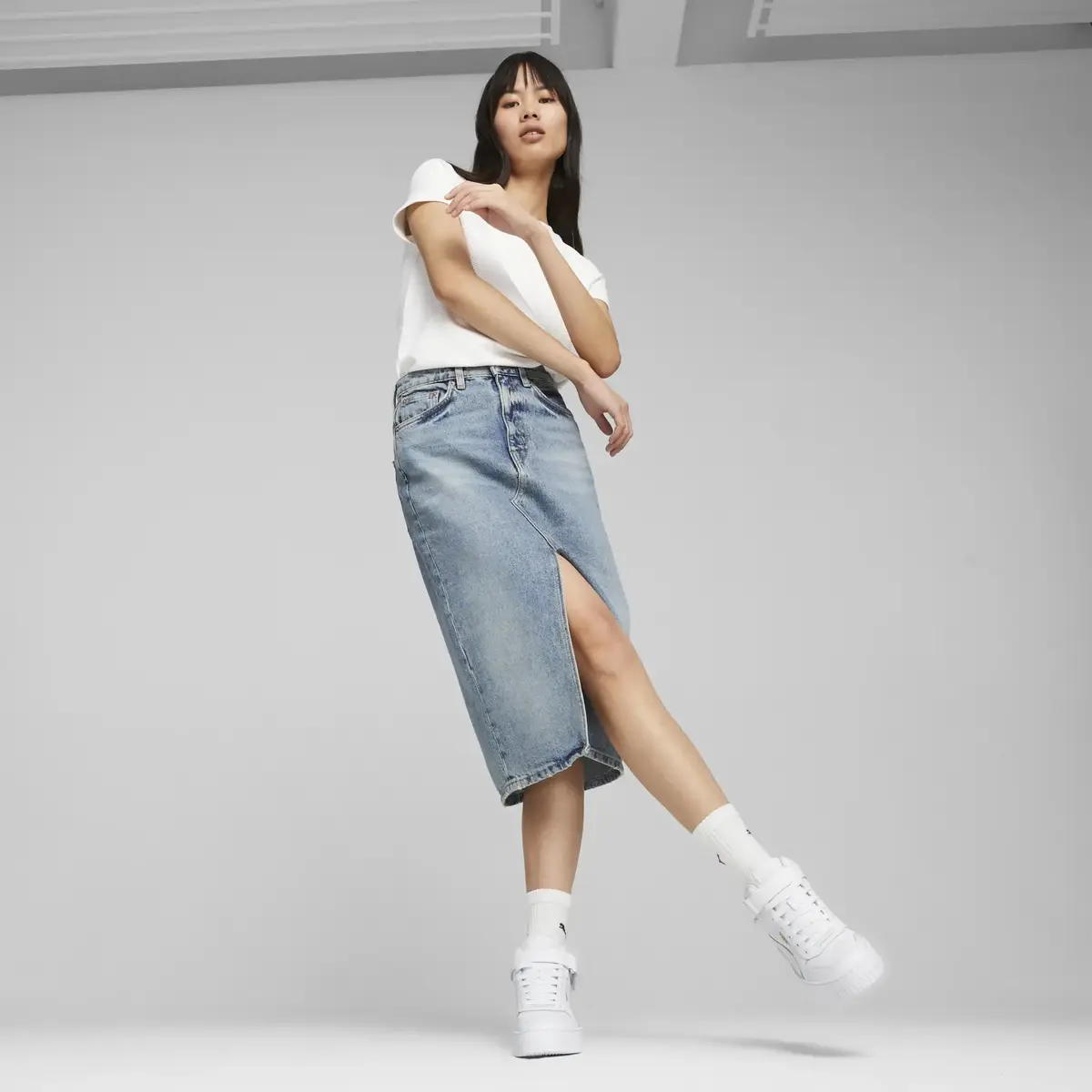 Puma Carina Street Mid Beyaz Kadın Spor Ayakkabı & Sneaker