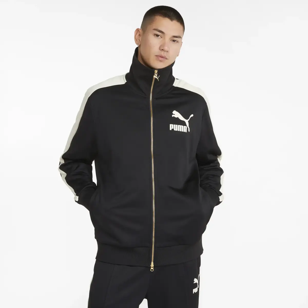 PUMA The NeverWorn T7 Track Top Puma Black Siyah Erkek Fermuarlı Ceket