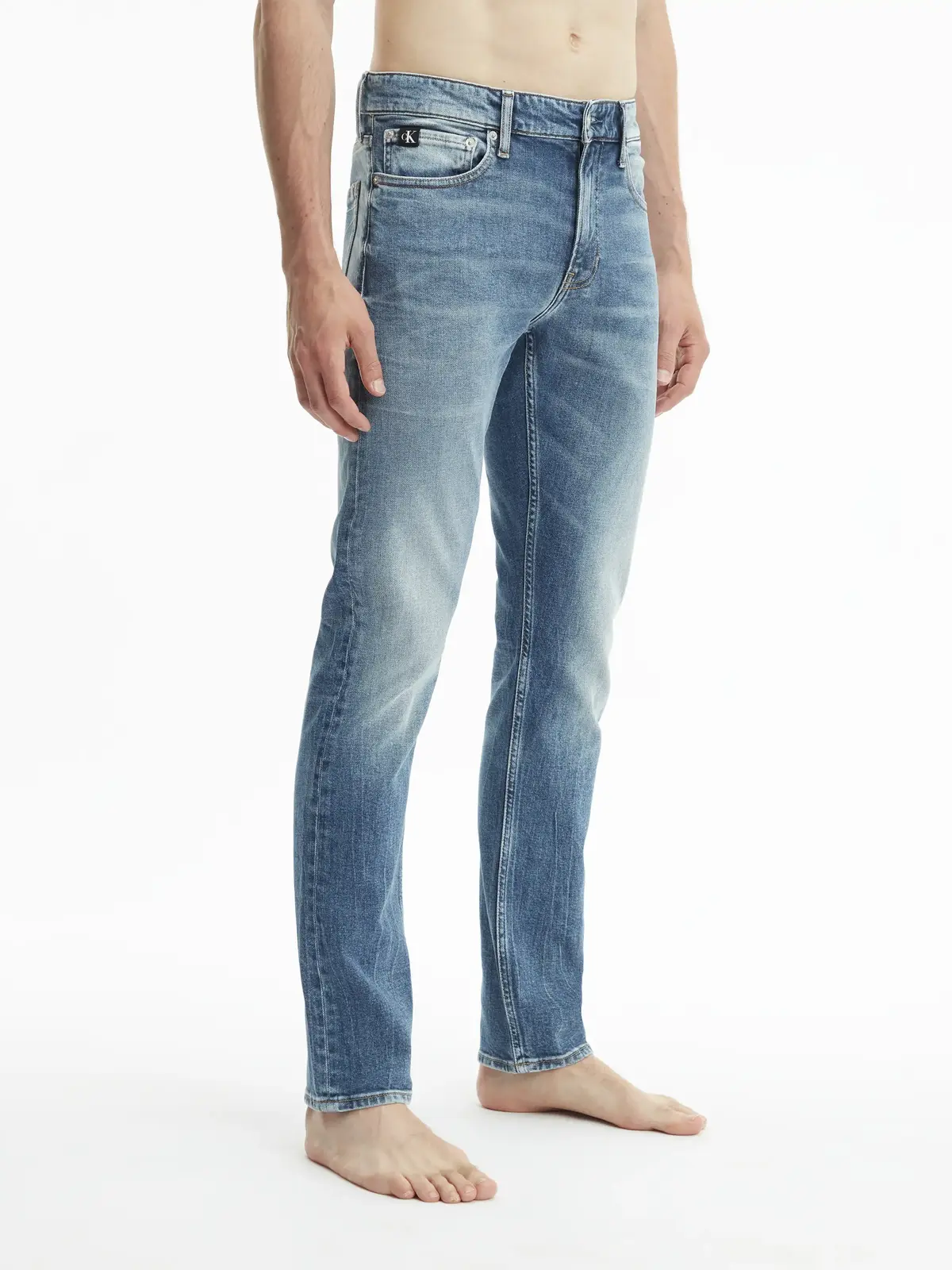 Calvin Klein SLIM Erkek Mavi Kot Pantolon
