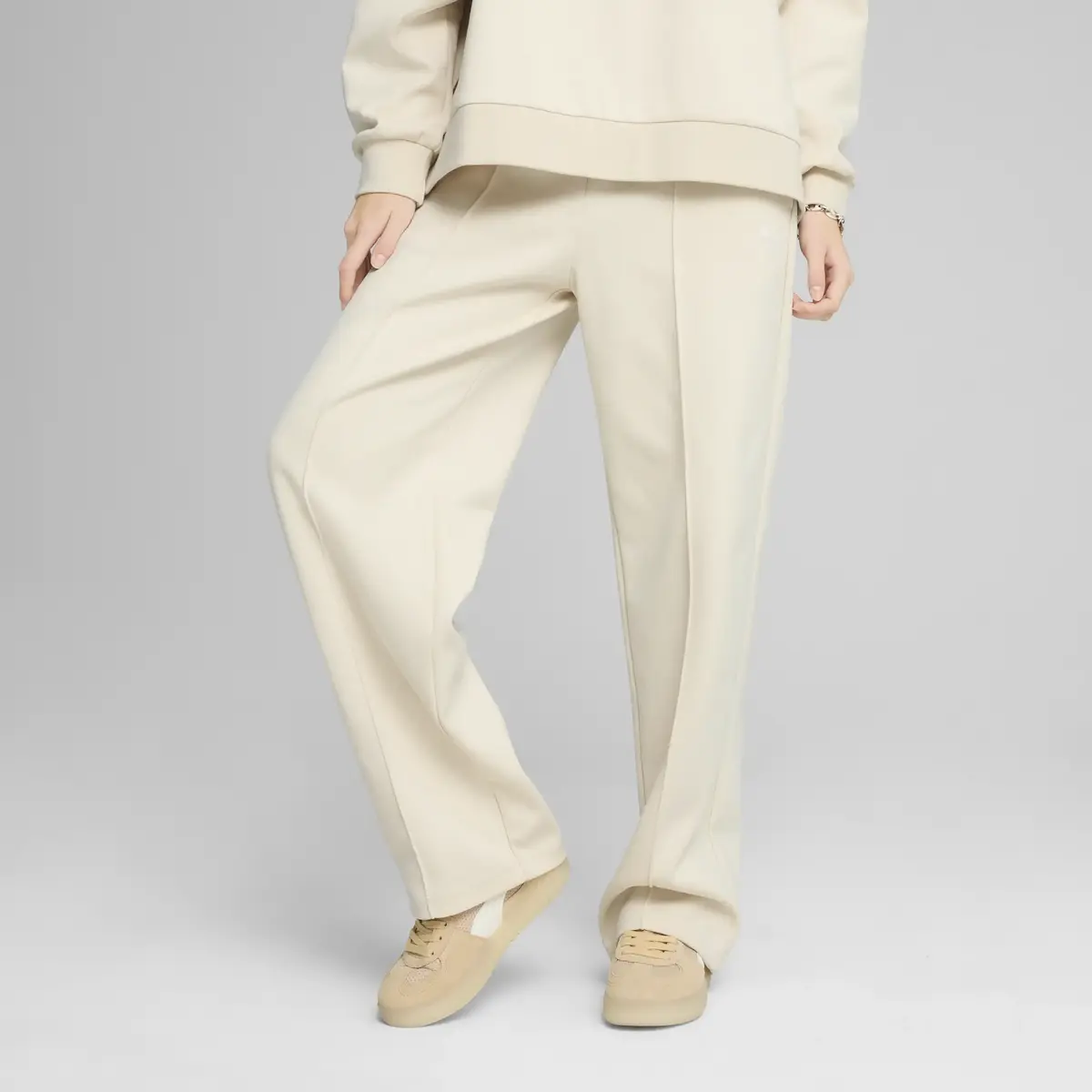 PUMA WARDROBE ESS Pintuck Pants Bej Kadın Eşofman Altı