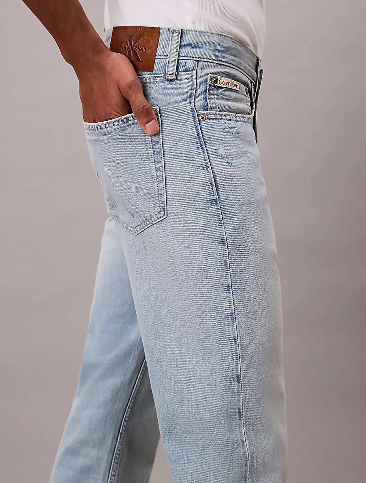 Calvin Klein STNDRD STRGHT RAMS HEAD ECO COOL Mavi Erkek Jeans