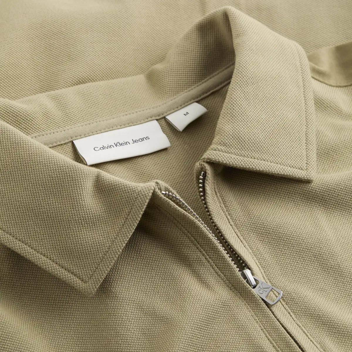 Calvin Klein LOGO TAPE POLO, HI0 Bej Erkek T-Shirt & Polo