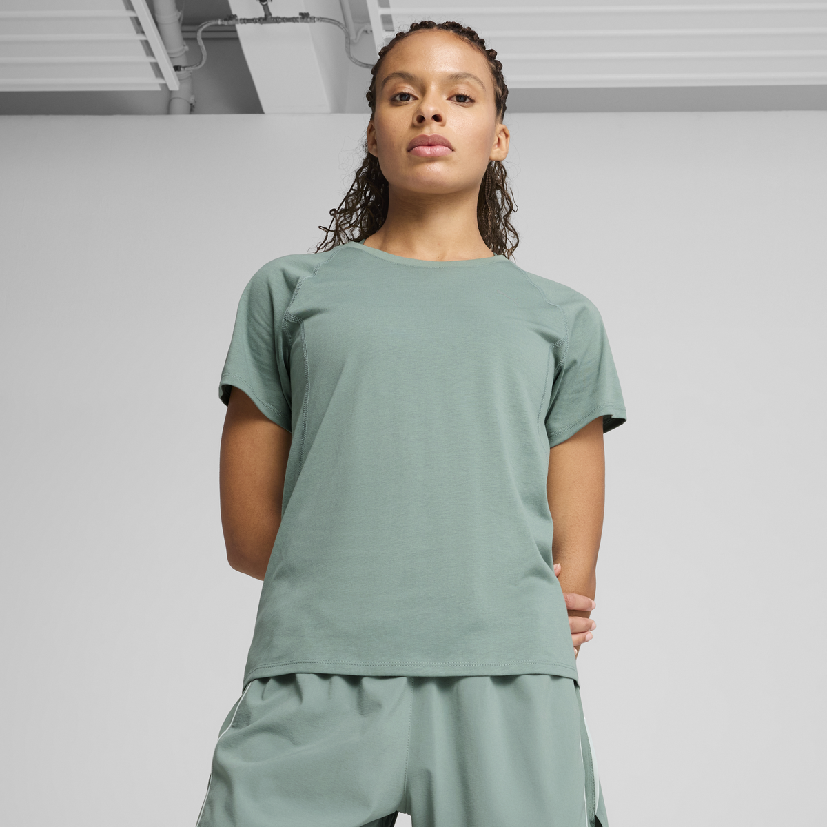 Puma RUN  VELOCITY TEE TRI-BLEND Yeşil Kadın T-Shirt