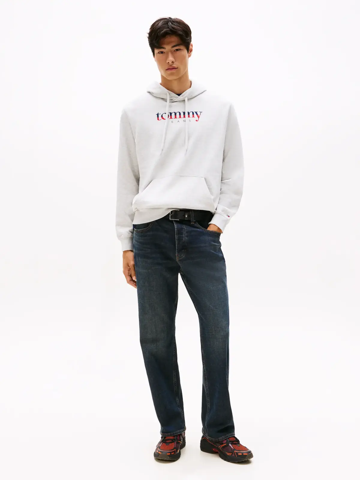 Tommy Hilfiger TJM REG DNA HOODIE Gri Erkek Kapüşonlu Regular Fit Sweatshirt