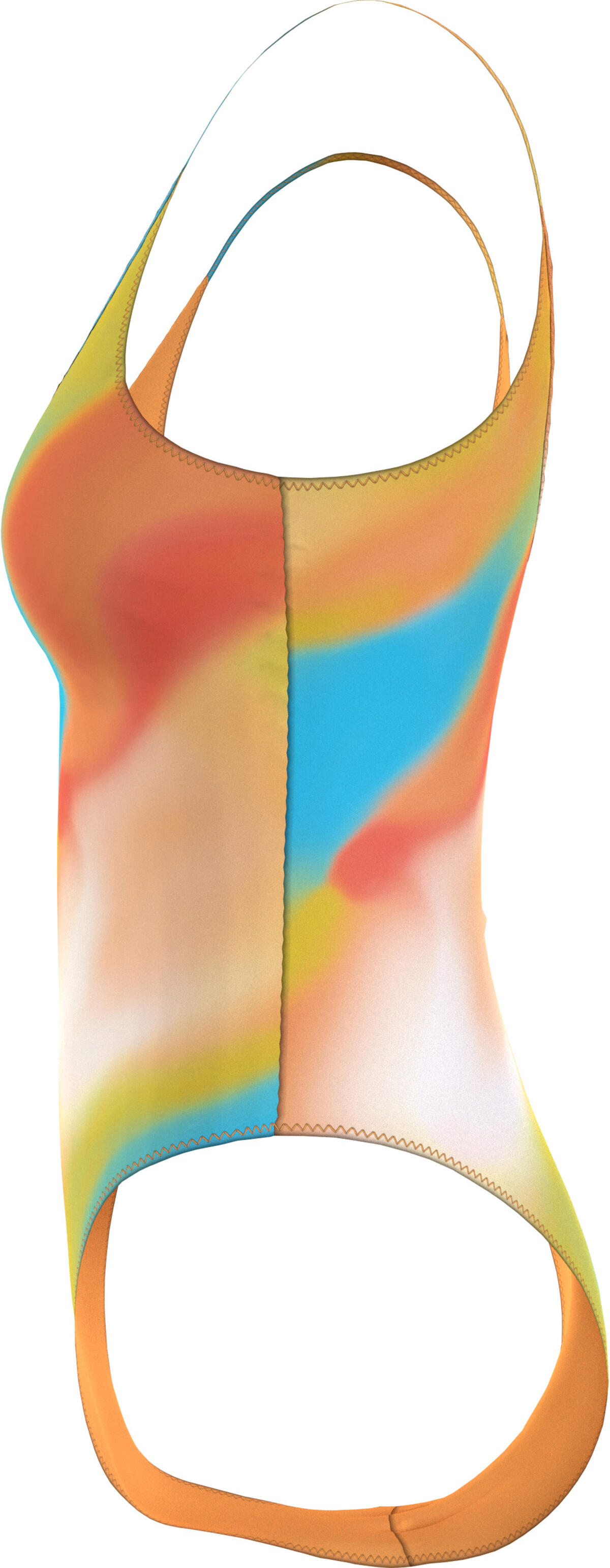Calvin Klein SCOOP ONE PIECE-PRIN Kadın Sarı Mayo