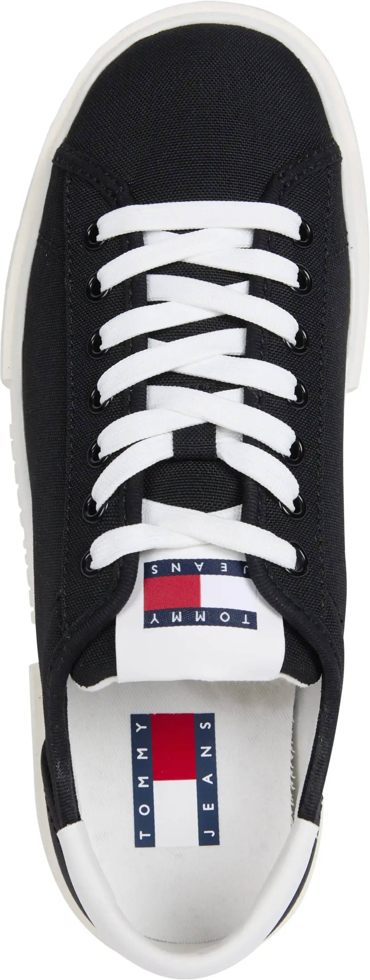 Tommy Hilfiger TJW FLATFORM CANVAS, BDS Siyah Kadın Spor Ayakkabı & Sneaker