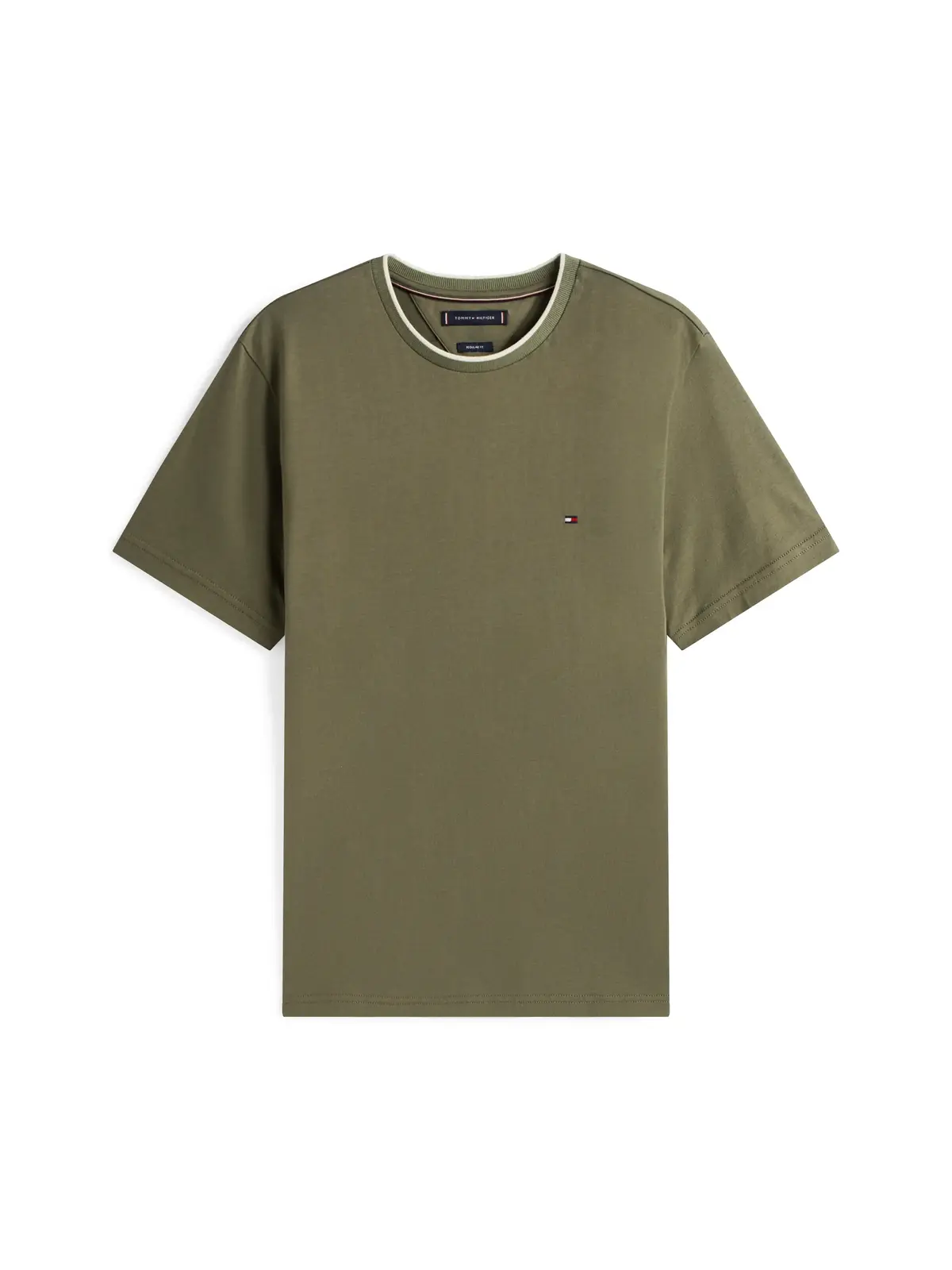 Tommy Hilfiger COTTON MODAL TEE, PLI Yeşil Erkek T-Shirt