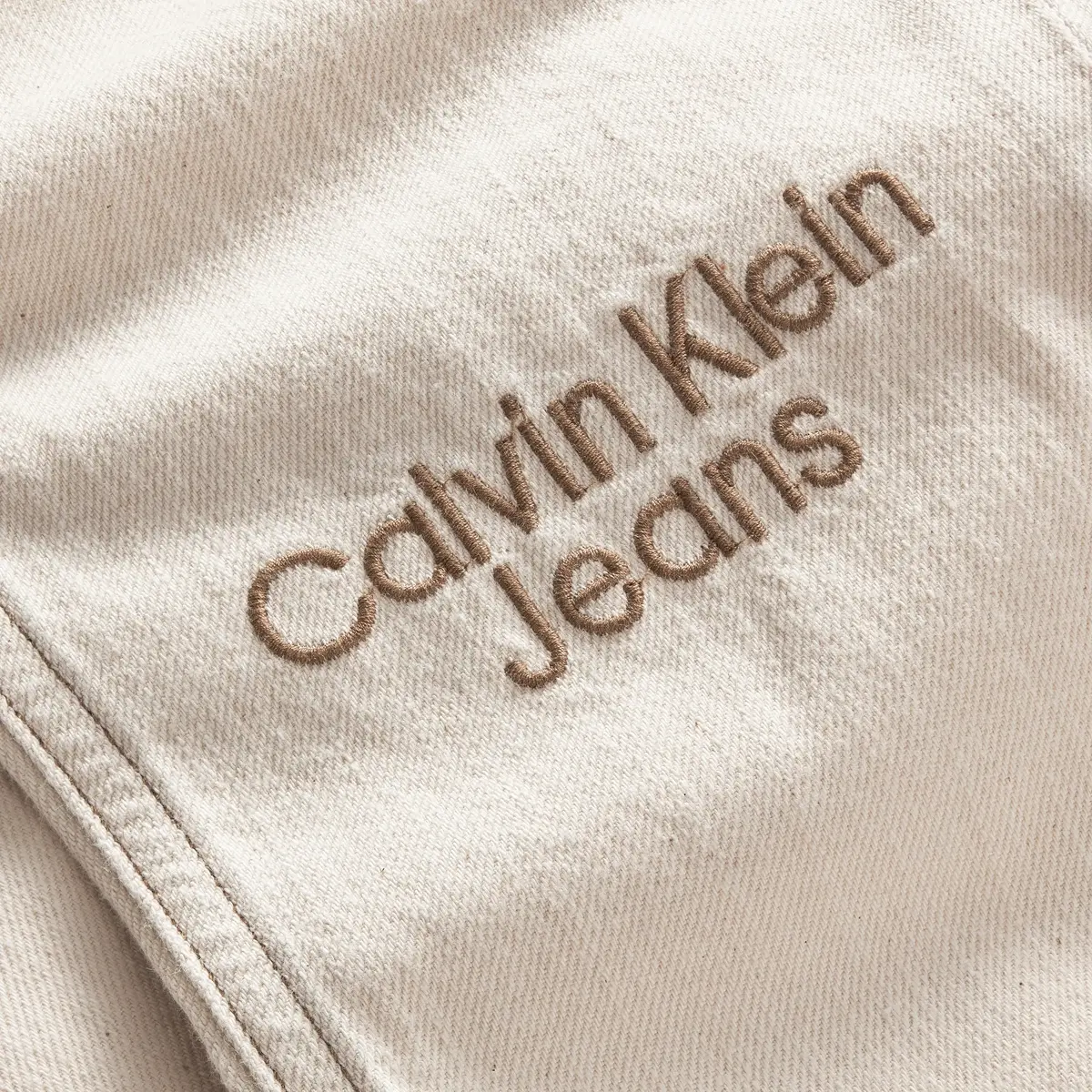 Calvin Klein REGULAR STRAIGHT ECR Erkek Beyaz Kot Pantolon