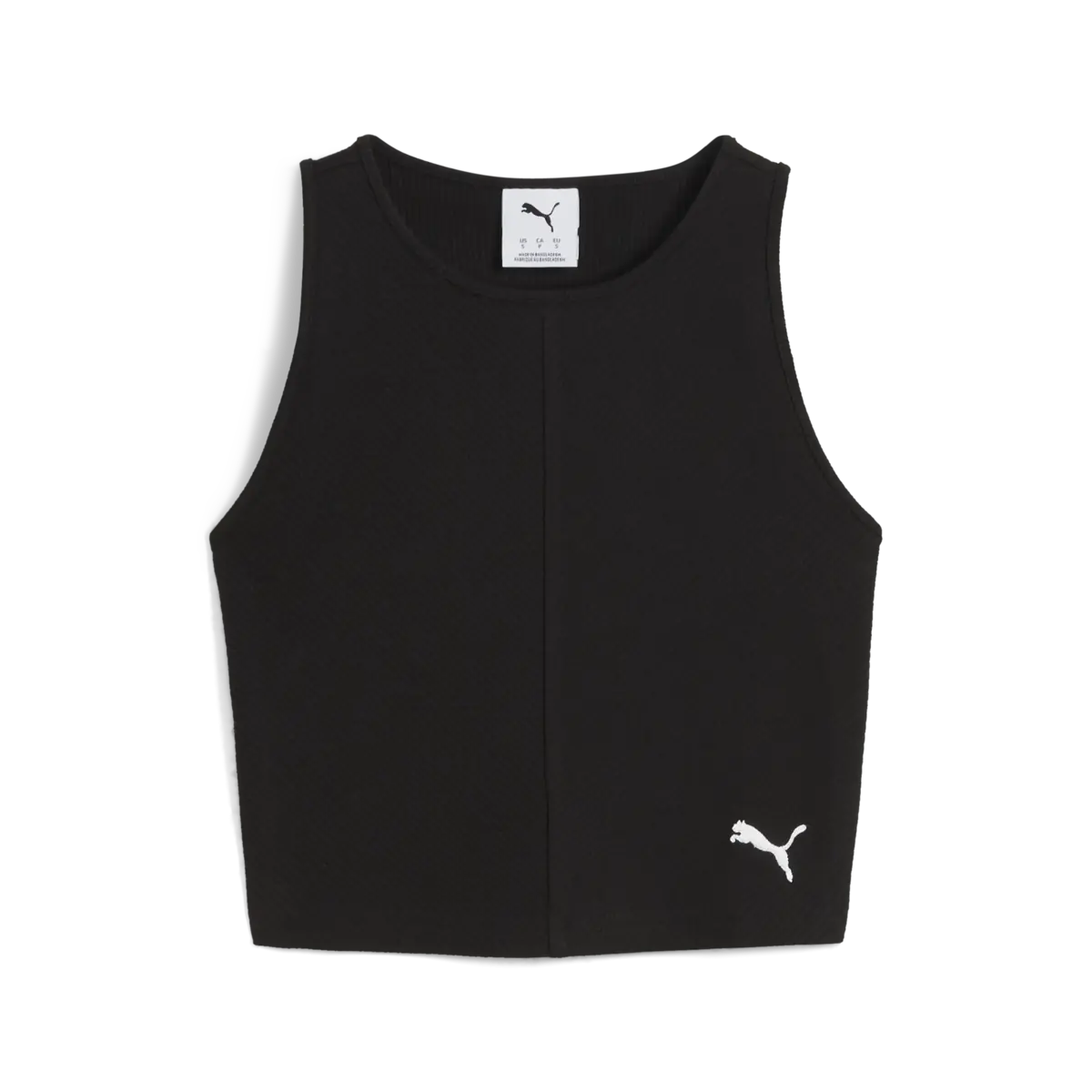 Puma WARDROBE ESS Ribbed Crop Top Siyah Kadın Crop
