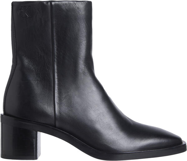 Calvin Klein BLOCK HEEL ZIP BOOT LTH Siyah Kadın Bot
