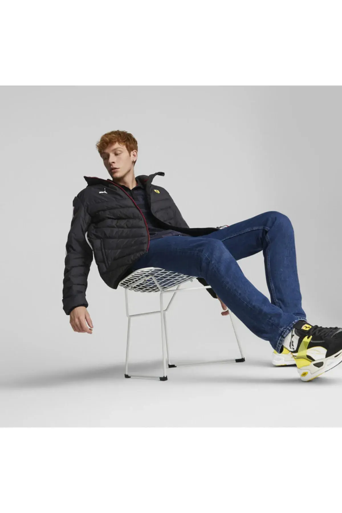 Puma Ferrari Race Mt7 Ecolite Down Jacket Siyah Erkek Şişme Mont