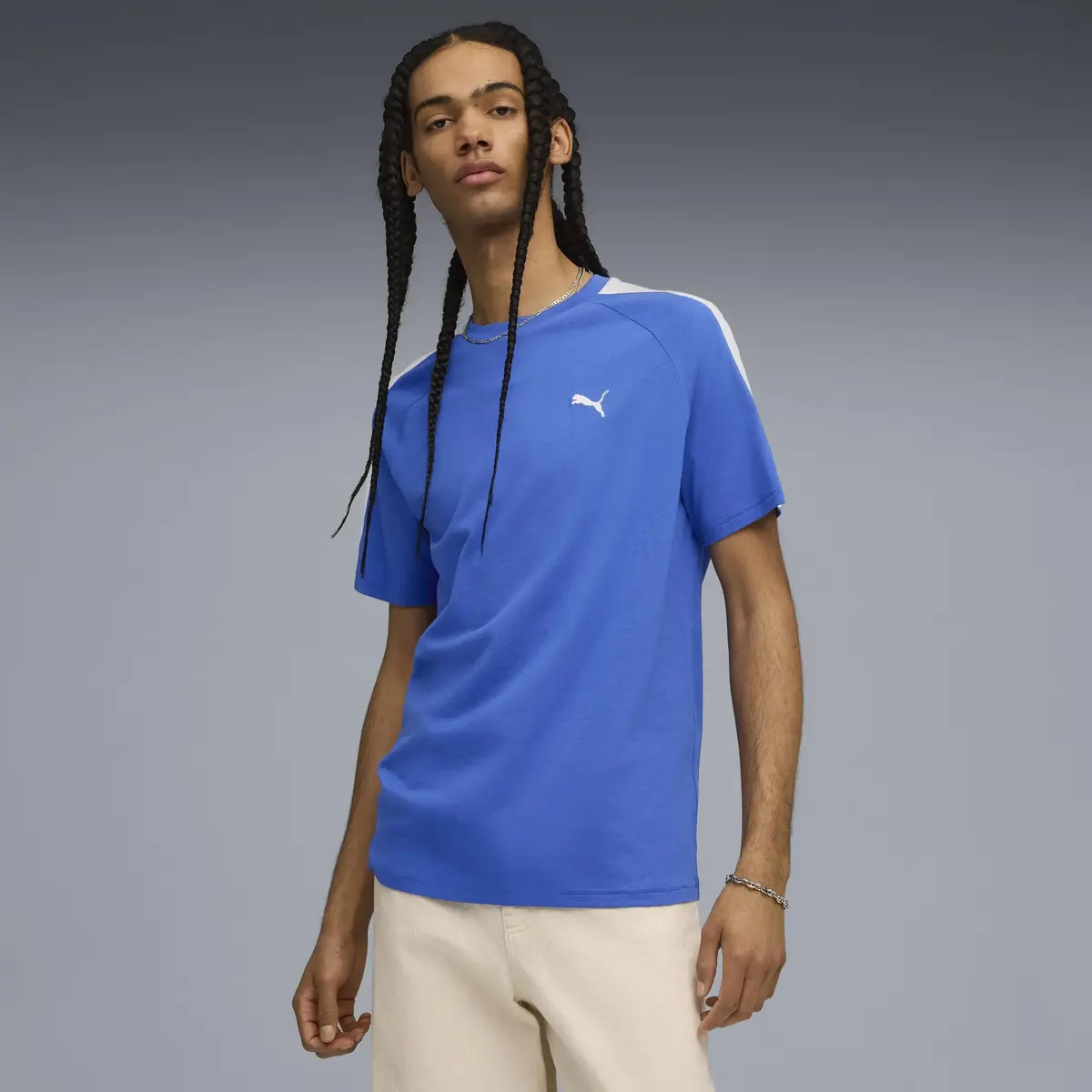 Puma T7 Tee Mavi Erkek T-Shirt