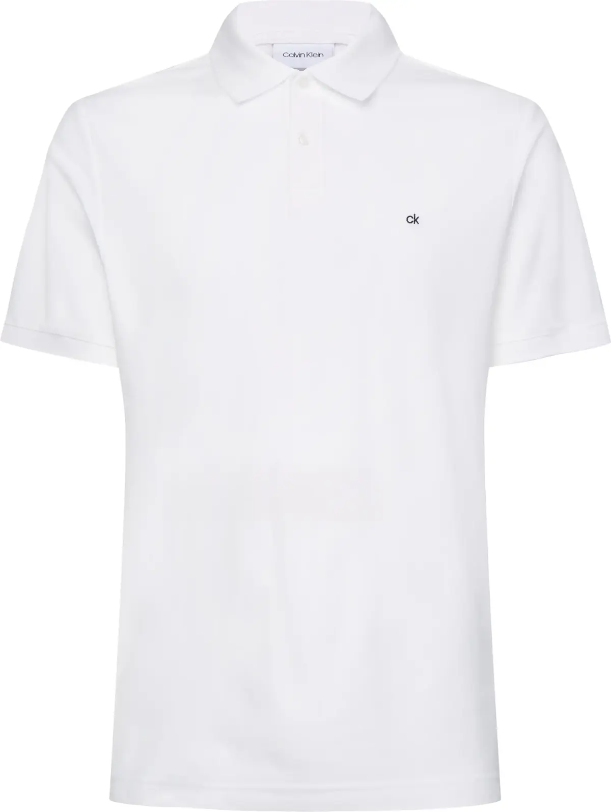 Calvin Klein LOGO REFINED PIQUE S Erkek Beyaz Polo T-Shirt