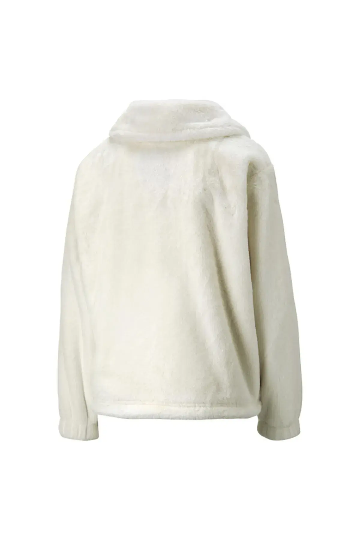 Puma Classics Faux Fur Jacket Bej Kadın Fermuarlı Sweatshirt