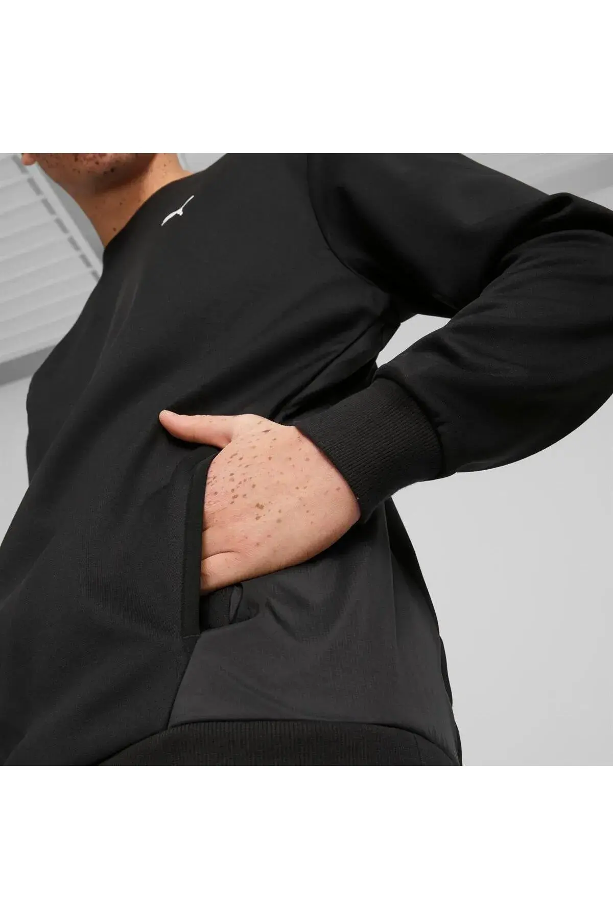 Puma OPEN ROAD Crew DK Siyah Erkek Sweatshirt