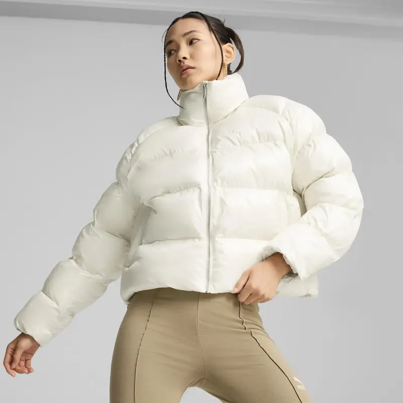 Puma Shiny Puffer Jacket Kırık Beyaz Kadın Şişme Mont